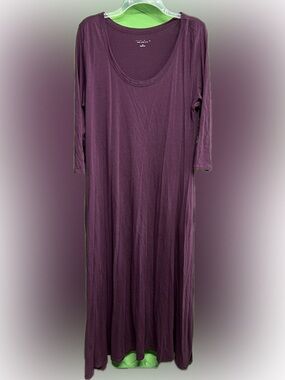 Soft Surroundings Plum Maxi Dress With Side Pockets